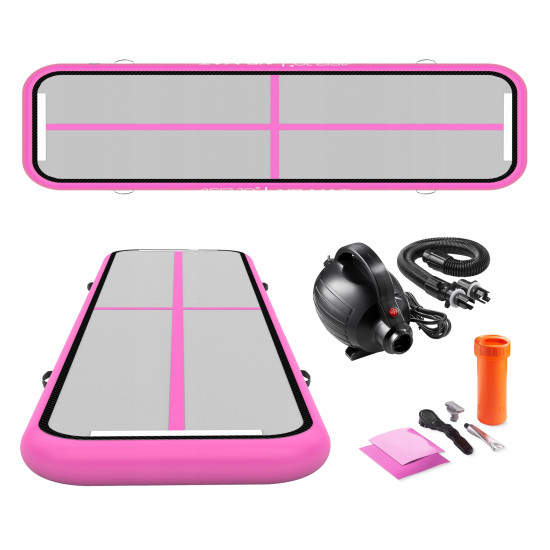 Купить  Мат надувной гимнастический 4FIZJO Air Track Mat 400 x 100 x 15 см White/Pink (P-5907739311788) в Киеве - фото №1